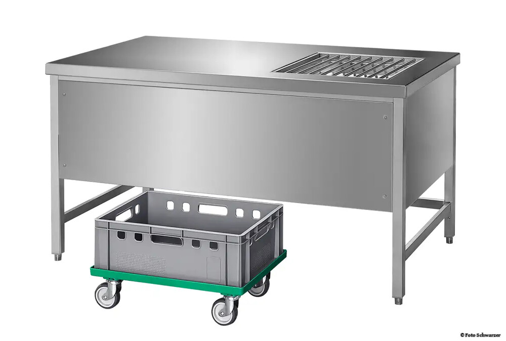 Laboratóriumi rendszerasztal jobboldali ráccsal